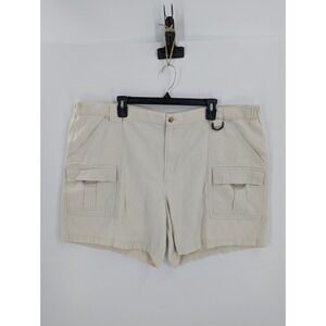 Men's Columbia PFG Beige Cargo Fishing Shorts, Size XXL, 44